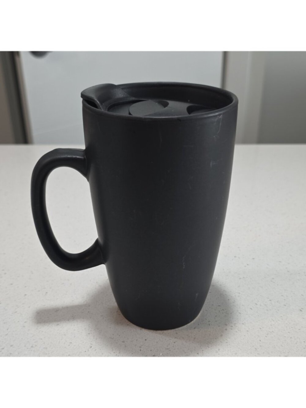 GODIVA 15oz Black Stoneware Coffee Mug w/ Lid Microwave & Dishwasher Safe - Picture 3 of 8